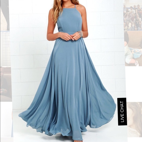 Lulus blue bridesmaid dress Outlet